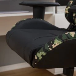 Furnitive Chaise gamer mcRacing N51 - Imitation cuir / Matière plastique - Noir / Camouflage -Chaises Soldes 1000207826 201008 06404200063 DETAILS P000000001000207826