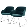 Tenzo Chaises accoudoirs Sofia III (lot de 2) - Velours / Métal - Tissu Vika : Vert turquoise 1 Tenzo Chaises accoudoirs Sofia III (lot de 2) - Velours / Métal - Tissu Vika : Vert turquoise -Chaises Soldes 1000208621 200327 14013000087 IMAGE P000000001000208621