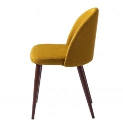 Mørteens Chaises capitonnées Jacklin III (2 él.) - Tissu / Métal - Imitation noyer - Jaune moutarde -Chaises Soldes 1000208738 201023 06152700003 DETAILS P000000001000208738