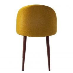 Mørteens Chaises capitonnées Jacklin III (2 él.) - Tissu / Métal - Imitation noyer - Jaune moutarde -Chaises Soldes 1000208738 201023 06152800004 DETAILS P000000001000208738