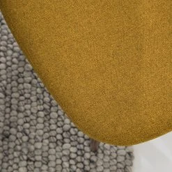 Mørteens Chaises capitonnées Jacklin III (2 él.) - Tissu / Métal - Imitation noyer - Jaune moutarde -Chaises Soldes 1000208738 210120 13384800003 DETAILS P000000001000208738