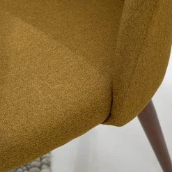 Mørteens Chaises capitonnées Jacklin III (2 él.) - Tissu / Métal - Imitation noyer - Jaune moutarde -Chaises Soldes 1000208738 210120 13385000004 DETAILS P000000001000208738