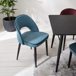 Jack & Alice Chaises capitonnées Jacky (lot de 2) - Tissu & velours / Métal - Gris chiné / Noir 17 Jack & Alice Chaises capitonnées Jacky (lot de 2) - Tissu & velours / Métal - Gris chiné / Noir -Chaises Soldes 1000208741 201229 16242000002 MOOD DETAILS P000000001000208741 mood