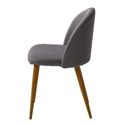 Mørteens Chaises capitonnées Jacklin II (2 él.) - Tissu / Métal - Imitation chêne - Gris clair -Chaises Soldes 1000208746 201021 16221700026 DETAILS P000000001000208746