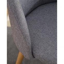 Mørteens Chaises capitonnées Jacklin II (2 él.) - Tissu / Métal - Imitation chêne - Gris clair -Chaises Soldes 1000208746 210106 06513400004 DETAILS P000000001000208746