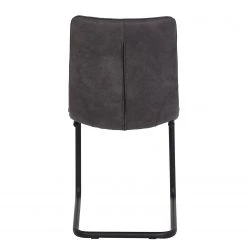 Loftscape Chaise cantilever Ewing - Microfibre / Métal - Noir - Anthracite - Lot de 2 -Chaises Soldes 1000209408 200831 14102700003 DETAILS P000000001000209408