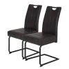 Loftscape Chaises cantilever Bovina (lot de 2) - Microfibre / Métal - Noir - Noir vintage -Chaises Soldes 1000209409 200402 15485200034 IMAGE P000000001000209409