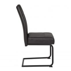 Loftscape Chaises cantilever Bovina (lot de 2) - Microfibre / Métal - Noir - Noir vintage 11 Loftscape Chaises cantilever Bovina (lot de 2) - Microfibre / Métal - Noir - Noir vintage -Chaises Soldes 1000209409 200402 15485200036 DETAILS P000000001000209409