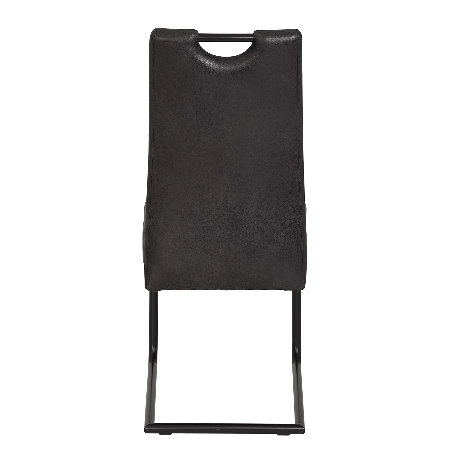 Loftscape Chaises cantilever Bovina (lot de 2) - Microfibre / Métal - Noir - Noir vintage 7 Loftscape Chaises cantilever Bovina (lot de 2) - Microfibre / Métal - Noir - Noir vintage – Image 5