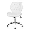 Duo Collection Chaise de bureau Jolina - Imitation cuir / Métal - Blanc / Chrome -Chaises Soldes 1000210734 200407 11052100031 IMAGE P000000001000210734