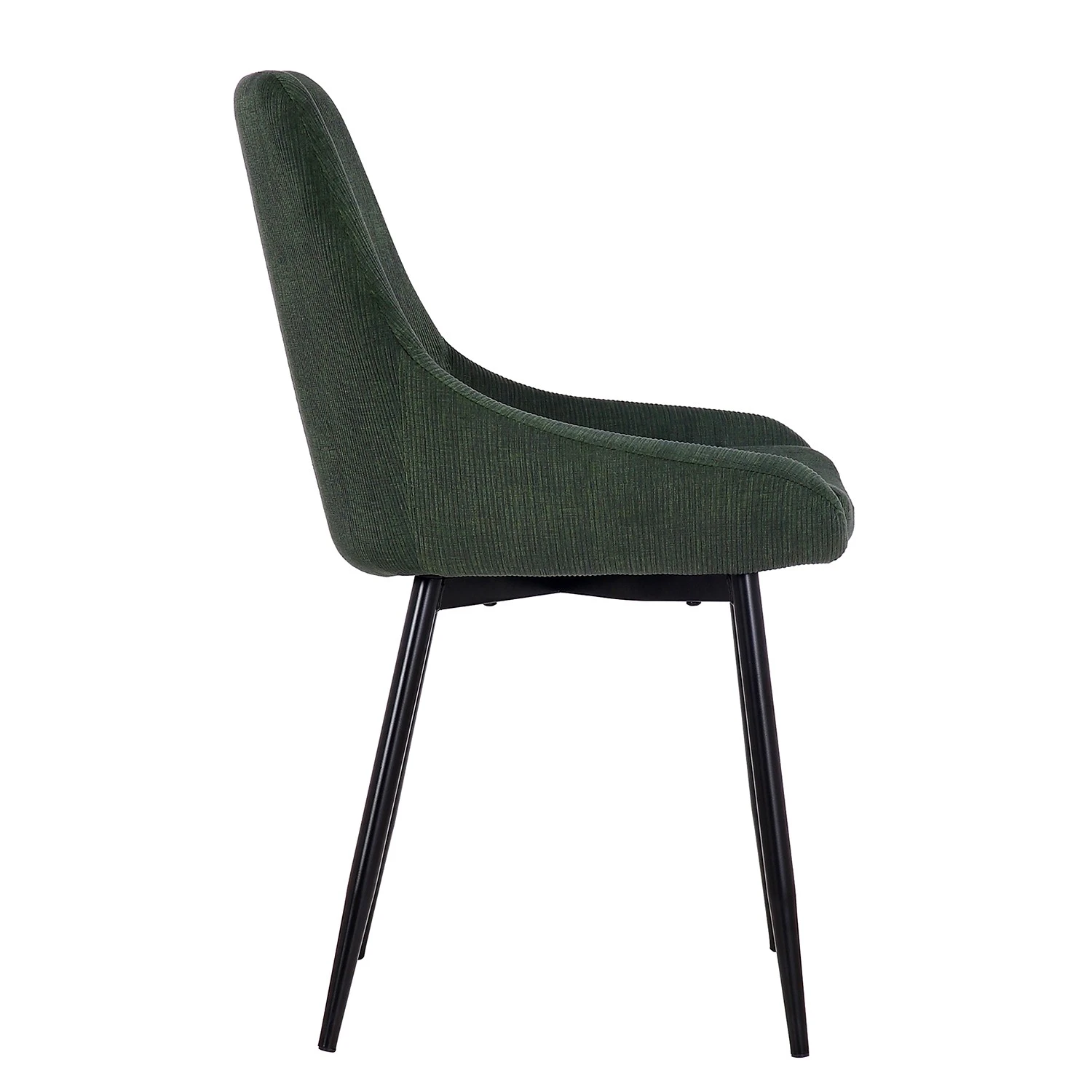 Jack & Alice Chaises capitonnées Beebe (lot de 2) - Vert foncé 8 Jack & Alice Chaises capitonnées Beebe (lot de 2) - Vert foncé – Image 6