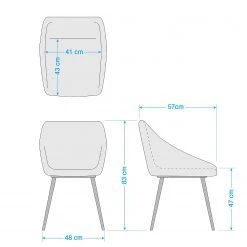 Jack & Alice Chaises capitonnées Beebe (lot de 2) - Vert foncé 25 Jack & Alice Chaises capitonnées Beebe (lot de 2) - Vert foncé -Chaises Soldes 1000210866 200814 11092700051 SKETCH DETAILS P000000001000210866 sketch