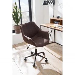 Ars manufacti Chaise de bureau Nurmes - Microfibre / Matière plastique - Marron vintage / Noir 18 Ars manufacti Chaise de bureau Nurmes - Microfibre / Matière plastique - Marron vintage / Noir -Chaises Soldes 1000210875 210125 15204700002 MOOD DETAILS P000000001000210875 mood