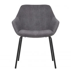 Jack & Alice Chaise capitonnée Richville - Velours côtelé / Fer - Gris / Noir -Chaises Soldes 1000210877 200814 11095400115 DETAILS P000000001000210877