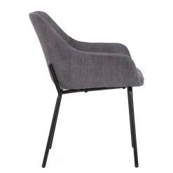 Jack & Alice Chaise capitonnée Richville - Velours côtelé / Fer - Gris / Noir -Chaises Soldes 1000210877 200814 11095400116 DETAILS P000000001000210877