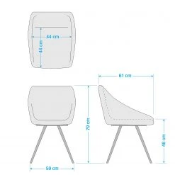 Jack & Alice Chaise capitonnée Richville - Velours côtelé / Fer - Gris / Noir -Chaises Soldes 1000210877 200814 11095700122 SKETCH DETAILS P000000001000210877 sketch