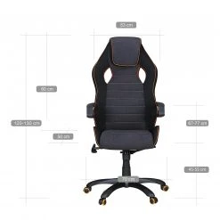 Furnitive Chaise gamer Vance - Tissu / Tissage à plat - Noir / Orange 19 Furnitive Chaise gamer Vance - Tissu / Tissage à plat - Noir / Orange -Chaises Soldes 1000211723 200506 12473100082 SKETCH DETAILS P000000001000211723 sketch