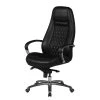Furnitive Fauteuil de bureau Bracey - Cuir véritable / Aluminium - Noir -Chaises Soldes 1000211733 200506 12473300139 IMAGE P000000001000211733