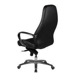 Furnitive Fauteuil de bureau Bracey - Cuir véritable / Aluminium - Noir -Chaises Soldes 1000211733 200506 12473300142 DETAILS P000000001000211733