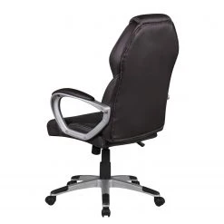 Furnitive Fauteuil de bureau Dalston - Imitation cuir / Aluminium - Marron -Chaises Soldes 1000211736 200506 12473300165 DETAILS P000000001000211736