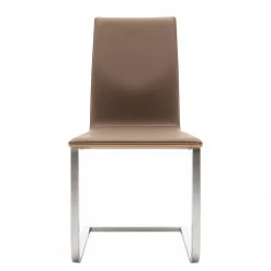 GWINNER Chaise cantilever Lena I - Cuir Toledo : Mocca - ChĂȘne