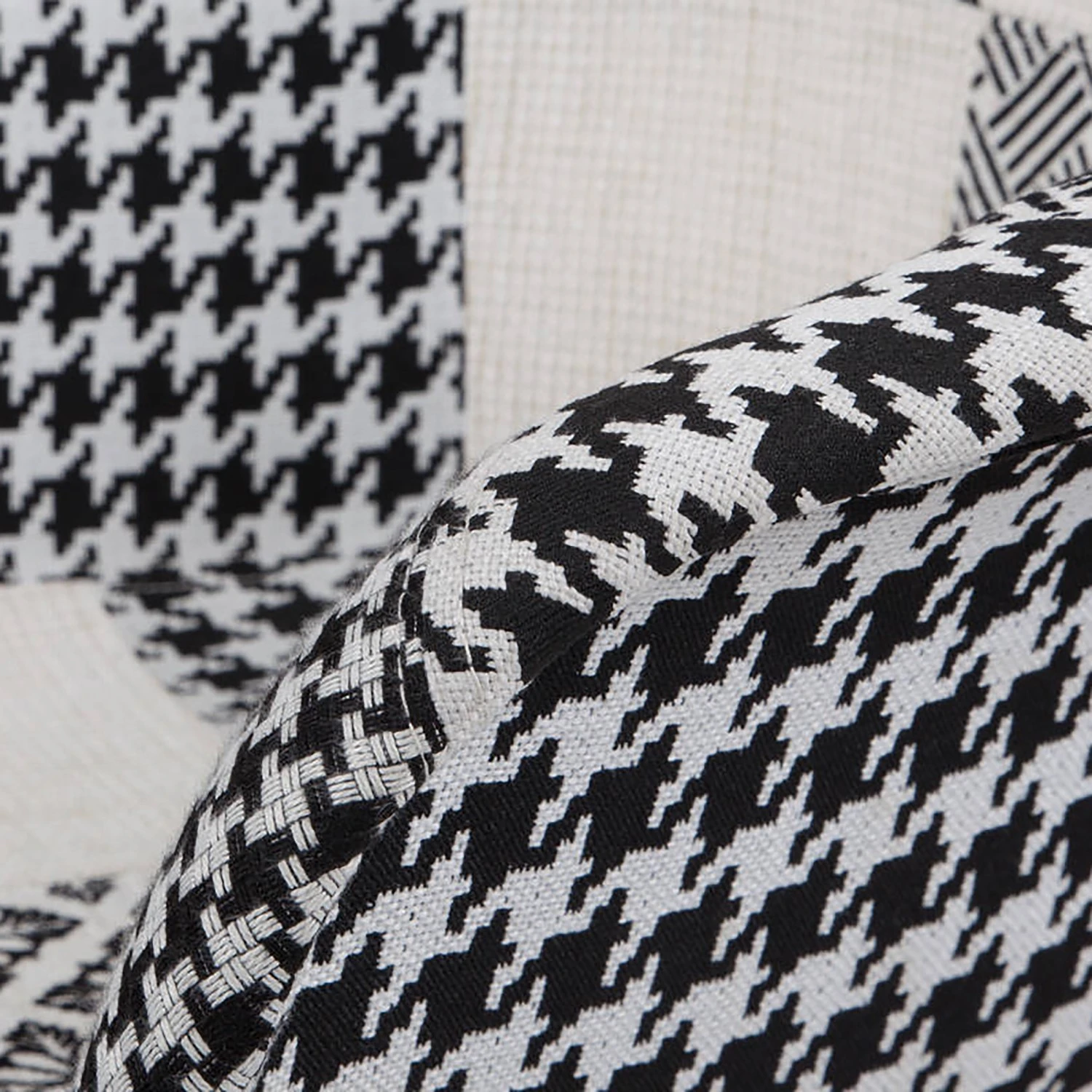 Kayoom Chaises à accoudoirs Dave (lot de 2) - Tissu / Hêtre massif - Noir / Blanc 9 Kayoom Chaises à accoudoirs Dave (lot de 2) - Tissu / Hêtre massif - Noir / Blanc – Image 7