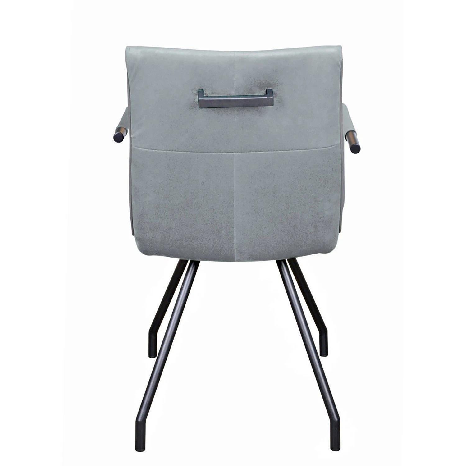 Kayoom Chaises à accoudoirs Eaden (lot de 2) - Velours / Fer - Noir - Gris 7 Kayoom Chaises à accoudoirs Eaden (lot de 2) - Velours / Fer - Noir - Gris – Image 5
