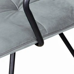Kayoom Chaises à accoudoirs Eaden (lot de 2) - Velours / Fer - Noir - Gris 16 Kayoom Chaises à accoudoirs Eaden (lot de 2) - Velours / Fer - Noir - Gris -Chaises Soldes 1000214201 200529 06050600185 DETAILS P000000001000214201