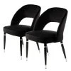 Kayoom Chaises capitonnées Courtney (lot de 2) - Velours / Partiellement en eucalyptus massif - Noir / Argenté 1 Kayoom Chaises capitonnées Courtney (lot de 2) - Velours / Partiellement en eucalyptus massif - Noir / Argenté -Chaises Soldes 1000214205 200529 06052900218 IMAGE P000000001000214205
