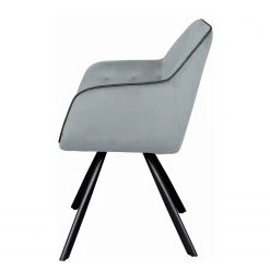 Kayoom Chaise à accoudoirs Eann - Velours / Fer - Noir - Gris 12 Kayoom Chaise à accoudoirs Eann - Velours / Fer - Noir - Gris -Chaises Soldes 1000214206 200529 06054000229 DETAILS P000000001000214206