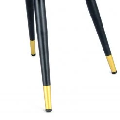 Kayoom Chaise à accoudoirs Amino - Velours / Acier - Gris / Doré -Chaises Soldes 1000214226 200529 06073300373 DETAILS P000000001000214226