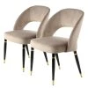 Kayoom Chaises capitonnées Courtney (lot de 2) - Velours / Partiellement en eucalyptus massif - Taupe / Doré 1 Kayoom Chaises capitonnées Courtney (lot de 2) - Velours / Partiellement en eucalyptus massif - Taupe / Doré -Chaises Soldes 1000214234 200529 06082700439 IMAGE P000000001000214234