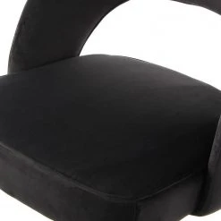 Kayoom Chaises capitonnées Courtney (lot de 2) - Velours / Partiellement en eucalyptus massif - Noir / Doré -Chaises Soldes 1000214236 200529 06084100461 DETAILS P000000001000214236