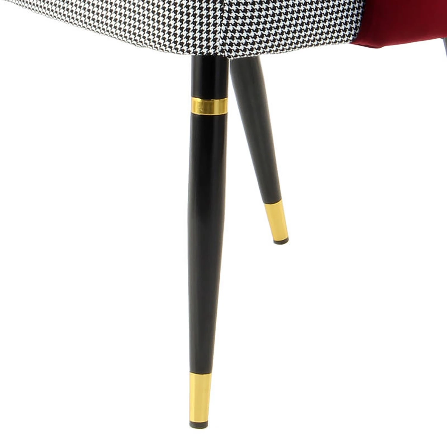 Kayoom Chaises capitonnées Courtney (lot de 2) - Velours / Partiellement en eucalyptus massif - Rouge / Doré 9 Kayoom Chaises capitonnées Courtney (lot de 2) - Velours / Partiellement en eucalyptus massif - Rouge / Doré – Image 7