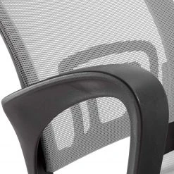 Furnitive Chaise de bureau Elrick - Nylon et mesh / Acier - Gris / Noir -Chaises Soldes 1000214311 200609 07300900005 DETAILS P000000001000214311