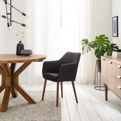 Mørteens Chaises à accoudoirs Nicholas I - Tissu Cors: Anthracite - 1 chaise -Chaises Soldes 1000215123 210115 12245700032 MOOD DETAILS P000000001000215123 mood