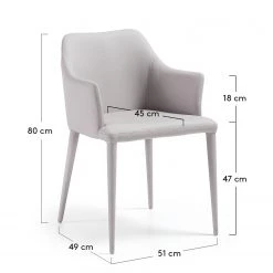 Loftscape Chaises à accoudoirs Dayline II (2 él.) - Imitation cuir / Acier - Gris clair 13 Loftscape Chaises à accoudoirs Dayline II (2 él.) - Imitation cuir / Acier - Gris clair -Chaises Soldes 1000216162 200623 13433100031 SKETCH DETAILS P000000001000216162 sketch