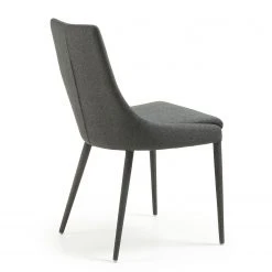 Loftscape Chaises capitonnées Doyline I (lot de 2) - Tissu / Acier - Gris foncé -Chaises Soldes 1000216163 200623 13433500035 DETAILS P000000001000216163