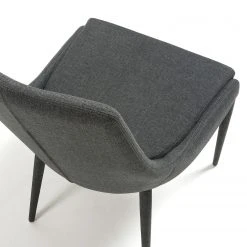 Loftscape Chaises capitonnées Doyline I (lot de 2) - Tissu / Acier - Gris foncé -Chaises Soldes 1000216163 200623 13433600036 DETAILS P000000001000216163