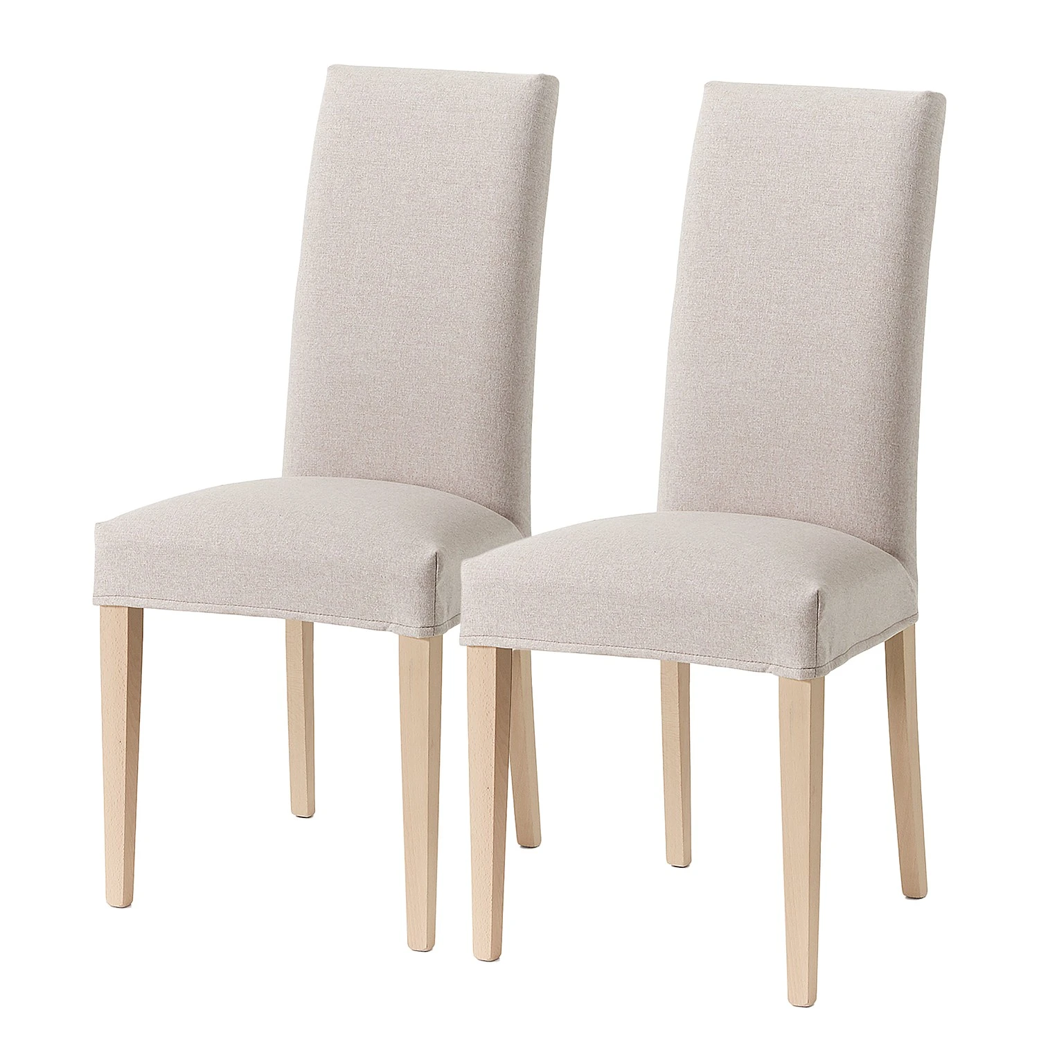 Maison Belfort Chaises capitonnées Ellerby I (lot de 2) - Tissu / Hêtre massif - Hêtre - Beige 3 Maison Belfort Chaises capitonnées Ellerby I (lot de 2) - Tissu / Hêtre massif - Hêtre - Beige