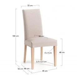 Maison Belfort Chaises capitonnées Ellerby I (lot de 2) - Tissu / Hêtre massif - Hêtre - Beige 15 Maison Belfort Chaises capitonnées Ellerby I (lot de 2) - Tissu / Hêtre massif - Hêtre - Beige -Chaises Soldes 1000216177 200623 13450900132 SKETCH DETAILS P000000001000216177 sketch