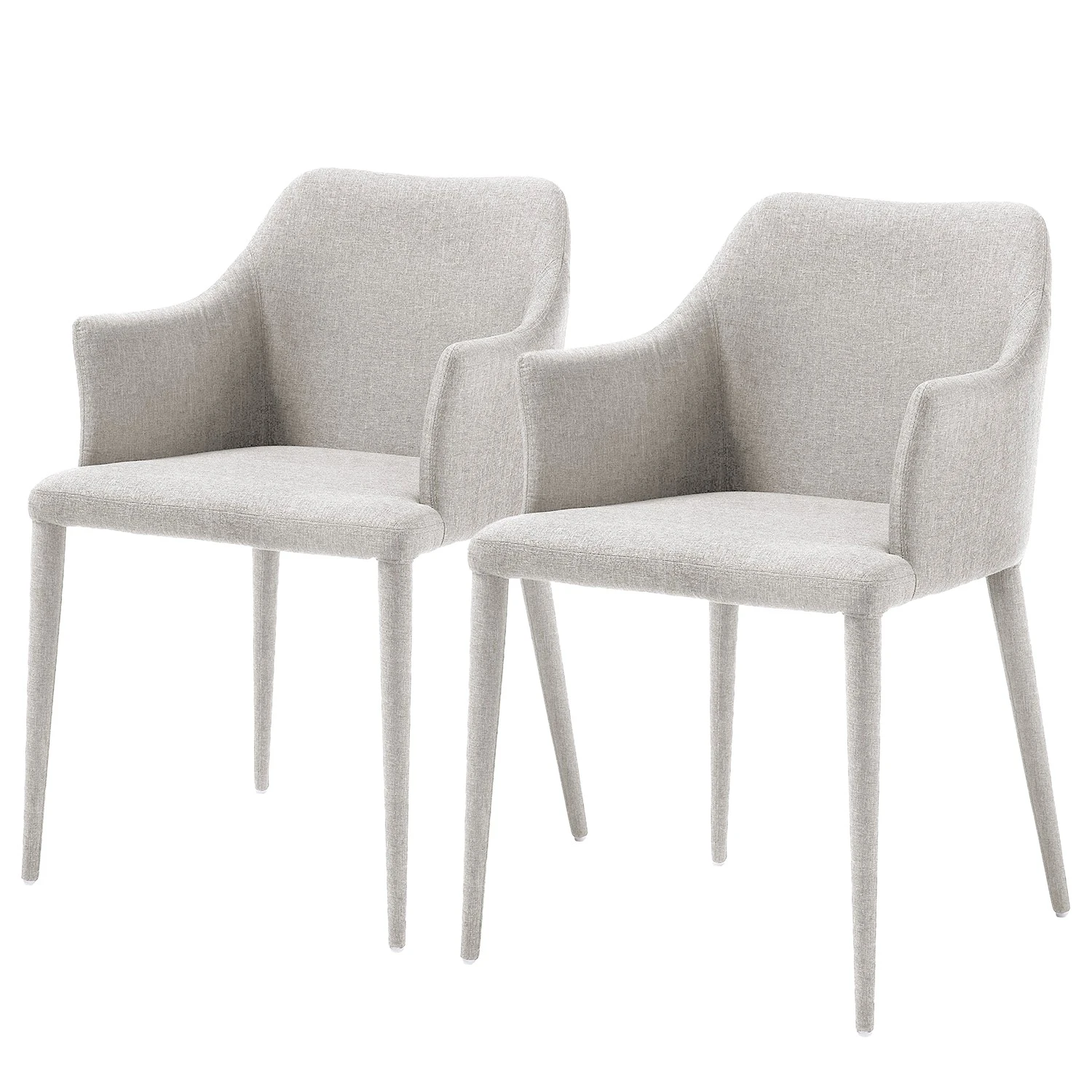 Loftscape Chaises à accoudoirs Dayline I (2 él.) - Tissu / Acier - Gris clair 3 Loftscape Chaises à accoudoirs Dayline I (2 él.) - Tissu / Acier - Gris clair