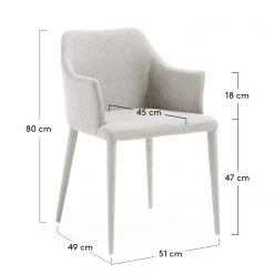 Loftscape Chaises à accoudoirs Dayline I (2 él.) - Tissu / Acier - Gris clair 11 Loftscape Chaises à accoudoirs Dayline I (2 él.) - Tissu / Acier - Gris clair -Chaises Soldes 1000216182 200623 13455100167 SKETCH DETAILS P000000001000216182 sketch