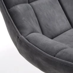 Red Living Chaises capitonnées Kellia (lot de 2) - Imitation cuir / Acier - Noir - Gris vintage -Chaises Soldes 1000216184 200623 13460300179 DETAILS P000000001000216184