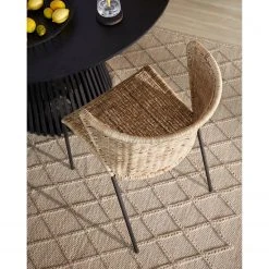 Red Living Chaises Rantin(lot de 2) - Rotin / Acier - Rotin / Noir -Chaises Soldes 1000216198 200623 13474100272 DETAILS P000000001000216198