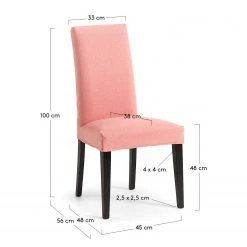 Ars Natura Chaise capitonnée Ellerby III (lot de 2) - Tissu / Hêtre massif - Noir - Abricot 15 Ars Natura Chaise capitonnée Ellerby III (lot de 2) - Tissu / Hêtre massif - Noir - Abricot -Chaises Soldes 1000216203 200623 13481900316 SKETCH DETAILS P000000001000216203 sketch