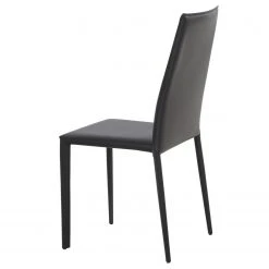 Fredriks Chaises Portola (lot de 2) - Cuir recyclé / Fer - Noir -Chaises Soldes 1000216618 210108 11500000016 DETAILS P000000001000216618