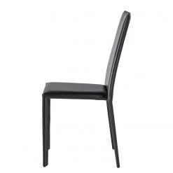 Fredriks Chaises Portola (lot de 2) - Cuir recyclé / Fer - Noir -Chaises Soldes 1000216618 210125 12454600003 DETAILS P000000001000216618