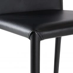 Fredriks Chaises Portola (lot de 2) - Cuir recyclé / Fer - Noir -Chaises Soldes 1000216618 210125 12454600007 DETAILS P000000001000216618
