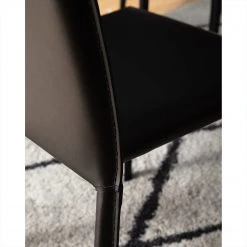 Fredriks Chaises Portola (lot de 2) - Cuir recyclé / Fer - Noir -Chaises Soldes 1000216618 210217 17120700007 DETAILS P000000001000216618